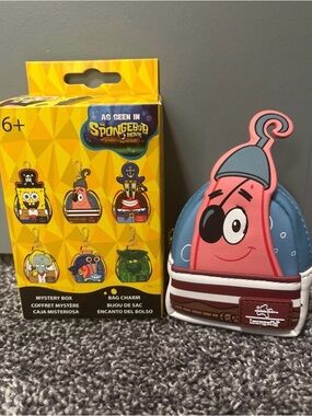 Loungefly Patrick Star Mini Bag Charm Pink Blue